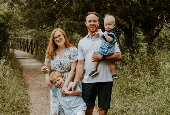 Sean Sparkman with his family